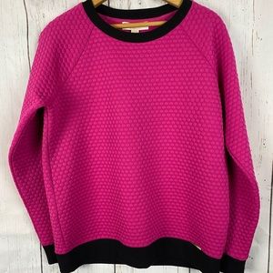 Micheal Kors honeycomb hot pink sweater M